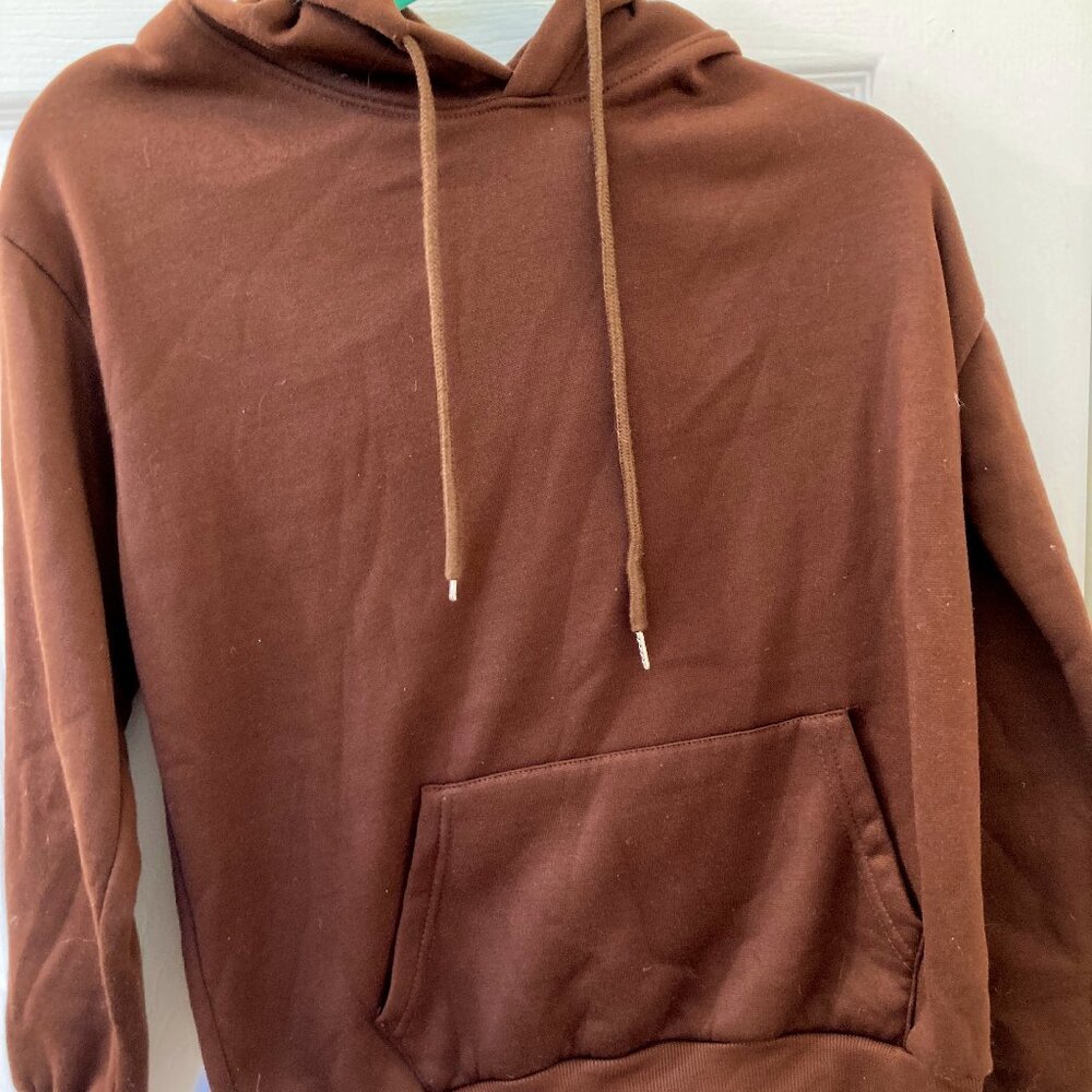 Brown fleece hoodie